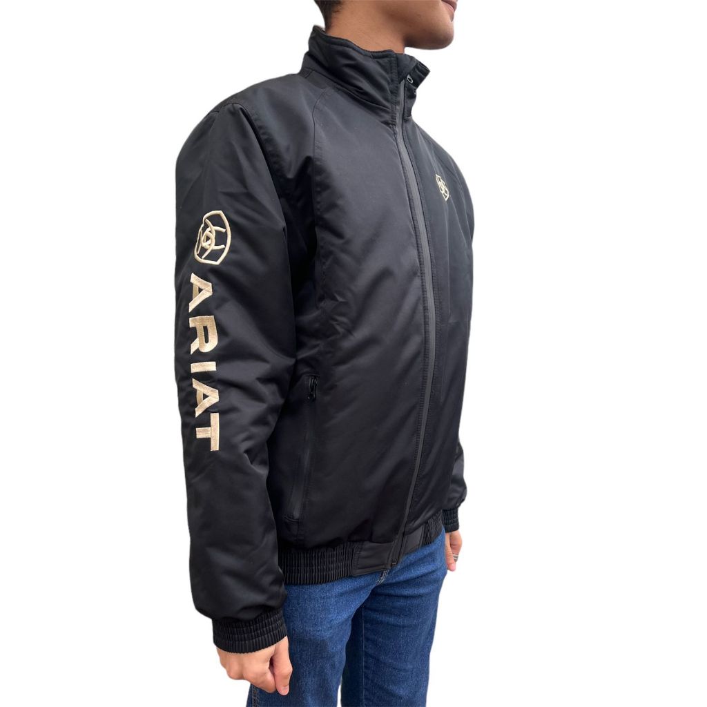 Jaqueta Masculina Impermeavel Com Ziper Bordada Ariat Shopee Brasil