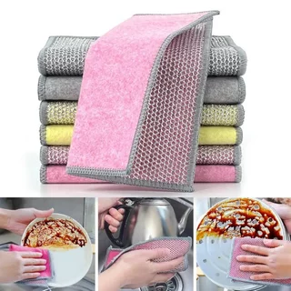10 pcs Pano de aço metálico dupla face Pano de limpeza mágico espessado