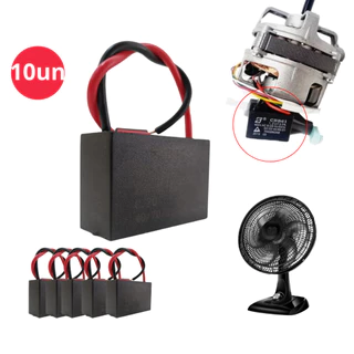 Kit 10 Capacitor CBB61 Ventilador Partida Vários Modelo 250V 450V 1.2UF 2UF 3UF 4UF 50/60Hz 40/70/21