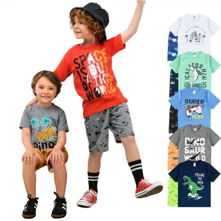 Kit 3 Conjunto Infantil Menino Masculino Camiseta Shorts