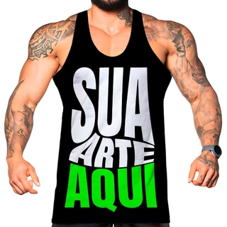 CAMISETA MASCULINA REGATA PERSONALISADA PREÇO ACESSIVEL MODA ESPORTIVA