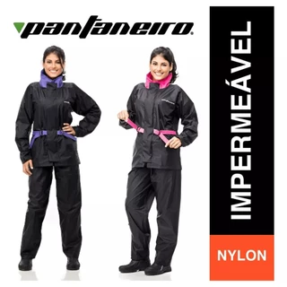 Capa De Chuva Motoqueira Feminina Nylon Pantaneiro Gola Lilaz