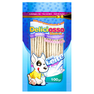 Petisco Bifinho Osso Palito Deliciosso Baby 23 Unidades para Cães Filhotes Sabor Leite 100g em Oferta na Shopee
