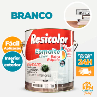 Tinta Esmalte Sintético Brilho Standard Interior e Exterior Branco 225ML/900ML/3,6L
