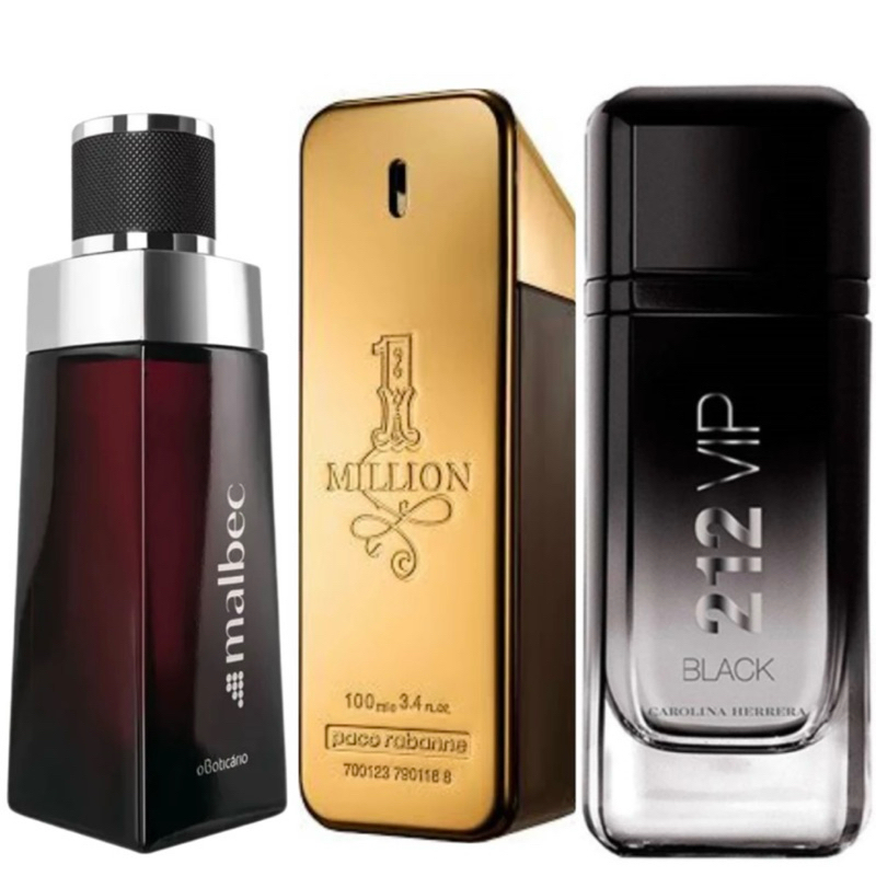 Kit 3 Perfumes Masculinos 100ml Melhor Qualidade Importados Envio Rapido