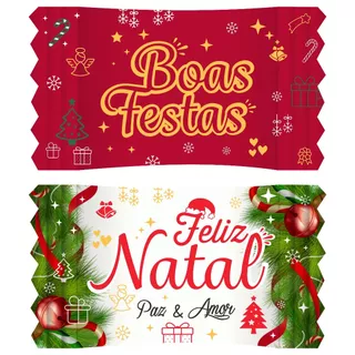 Balas Já Personalizadas Lembrancinha Brinde Clientes MIX Boas Festas Natal