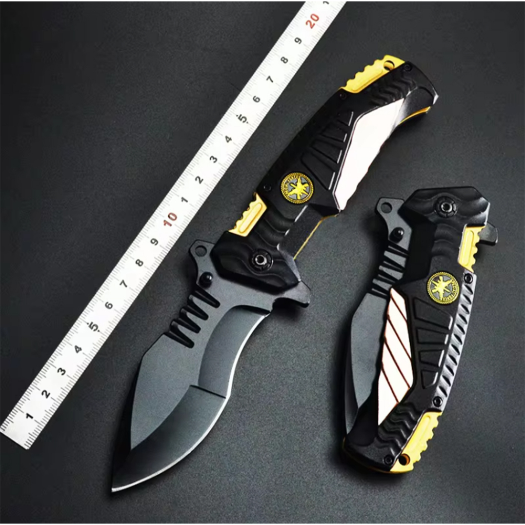 Canivete Stiletto Saque Rápido Dobravel com clip de cinto