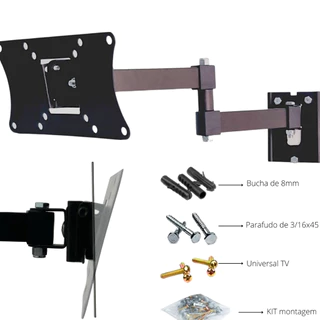Suporte para TV de 32 a 43 Polegadas SmartFlex - Totalmente articulado com controle de nível.