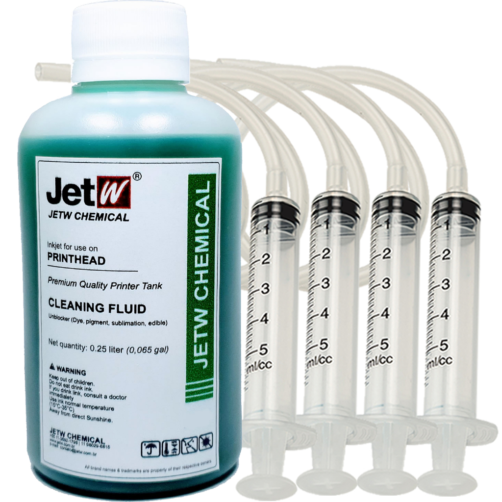 250ml Kit Solução Limpeza Cabeça Impressão Bulk Tank Cartuchos