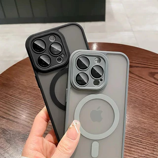 Capa capinha fosca com MagSafe e com proteção de câmera fixa para o iPhone 14 Pro
