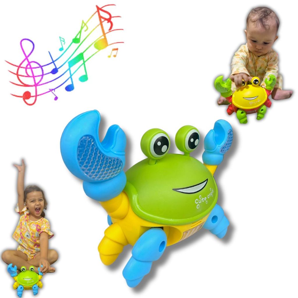 Brinquedo Caranguejo Que Anda Fujão com Música Som Luz E Movimento ...