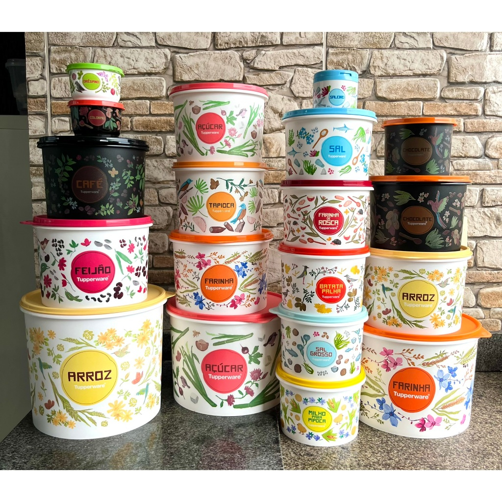 Caixa de mantimentos Tupperware Linha Floral | Shopee Brasil