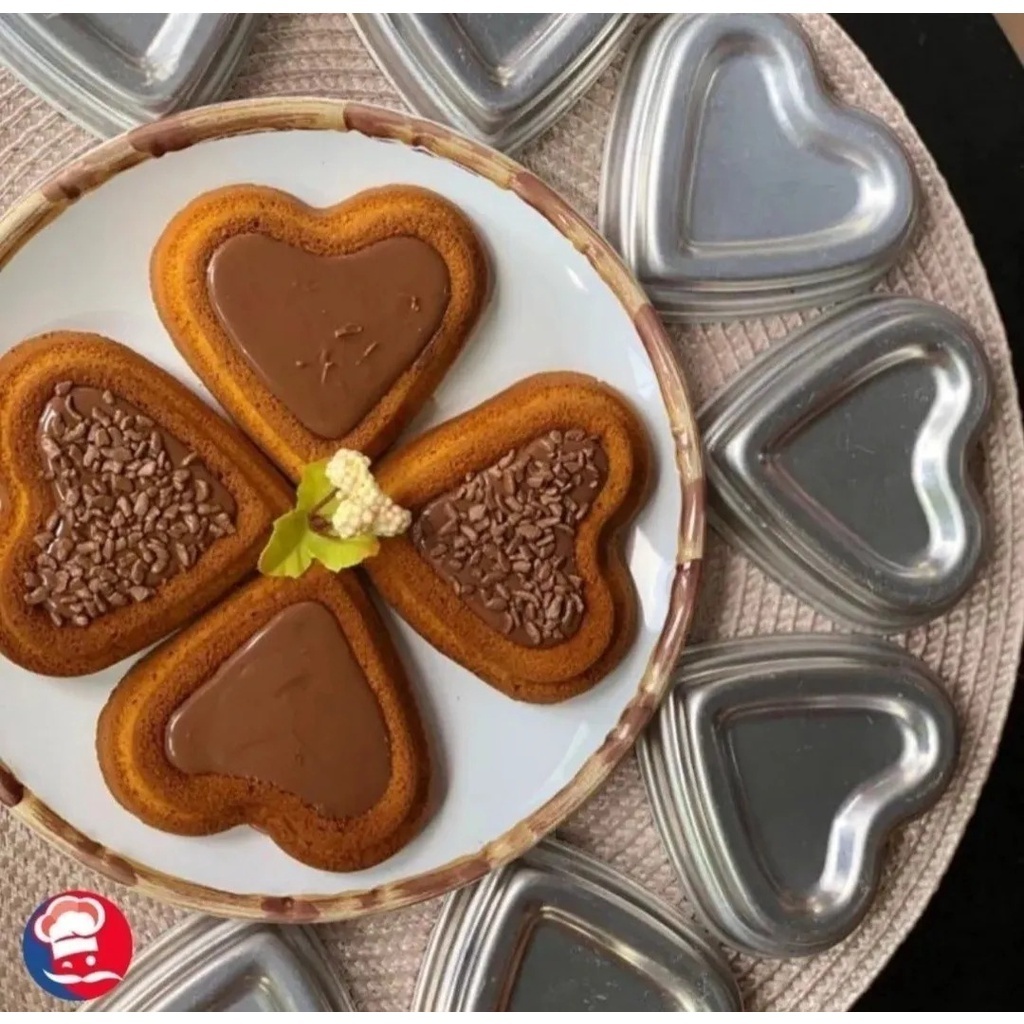 Forminha Ballerine Coração 3 Camadas 8,5 X 2,5 Cm Aluminio Caparroz