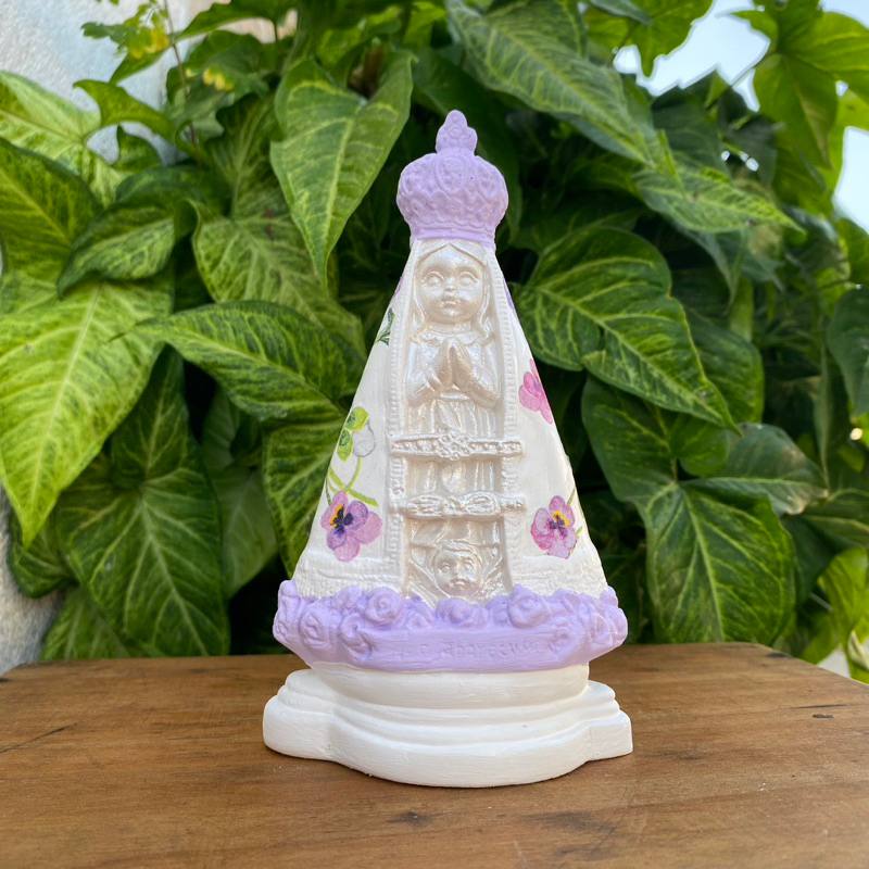 Nossa Senhora Aparecida 17cm Decoupage Delicada / Lembrança De Batizado
