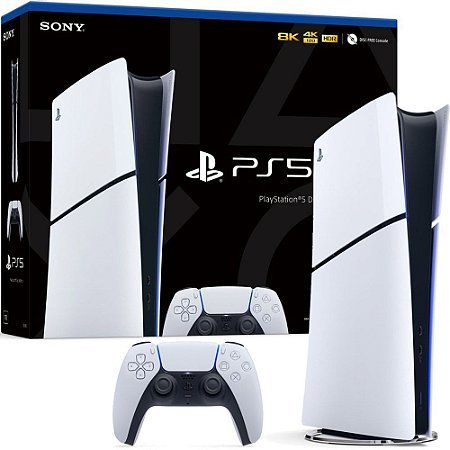 Game PS5 1TB Slim 4k e 8k Digital CFI-2000 JP 127V - Novo na caixa