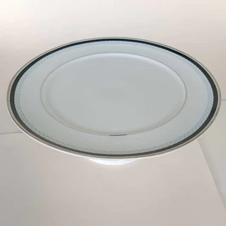 Boleira Prato para bolo porcelana Germer com base - diâmetro do prato 27 cm