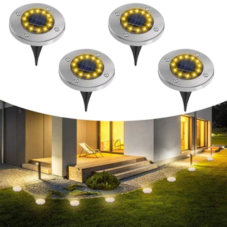 4pcs Waterproof LED Solar Ground Lights Solar Road Deck Light Garden Yard Patio Buried Spotlight Solar LED Lawn Lamp Iluminação exterior