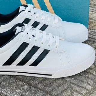 Tênis masculino casual sapatênis branco e preto couro sintètico promoçao de lançamento2024