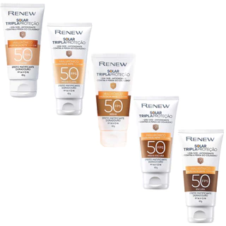 Protetor Solar Facial Renew FPS 50 com cor Avon