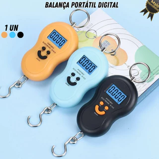 Balança Digital de Mão Bagagem Viagem Portátil Bolsa Mala Peixe Pesa até 50KG
