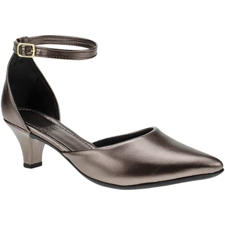 Sapato Feminino Scarpin Salto Baixo Bico Fino com Fivela Tornozelo 205-03