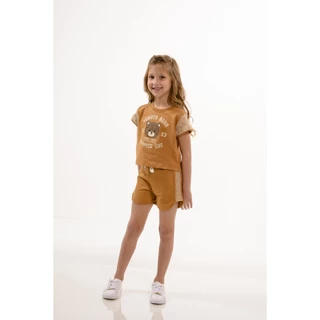 Conjunto Verão Infantil Feminino - 1 blusa e 1 shorts/shorts saia - 1 a 3 anos Menina