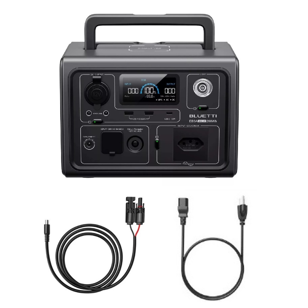 Gerador Portátil Energia Bluetti Eb3a 600w 268wh 110v 220v