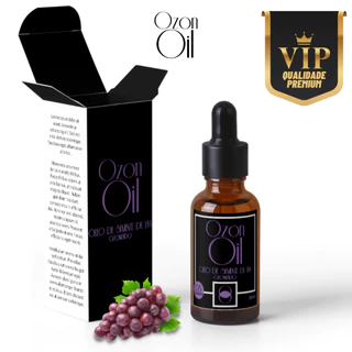 Óleo De Semente De Uva Ozonizado 100% Puro 30ml Super Concentrado Vidro Âmbar Premium Ozonoil