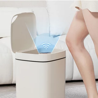 Lixeira Automática com Sensor Inteligente Recarregável 12L Para Banheiro Cozinha Escritorio