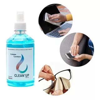 Spray Para Limpeza De Óculos Lentes Grande Limpa Tela Tv Celular Notebook 25ml/250ml