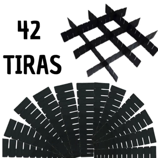 Kit 42 Tiras Divisórias Organizadores de Gavetas