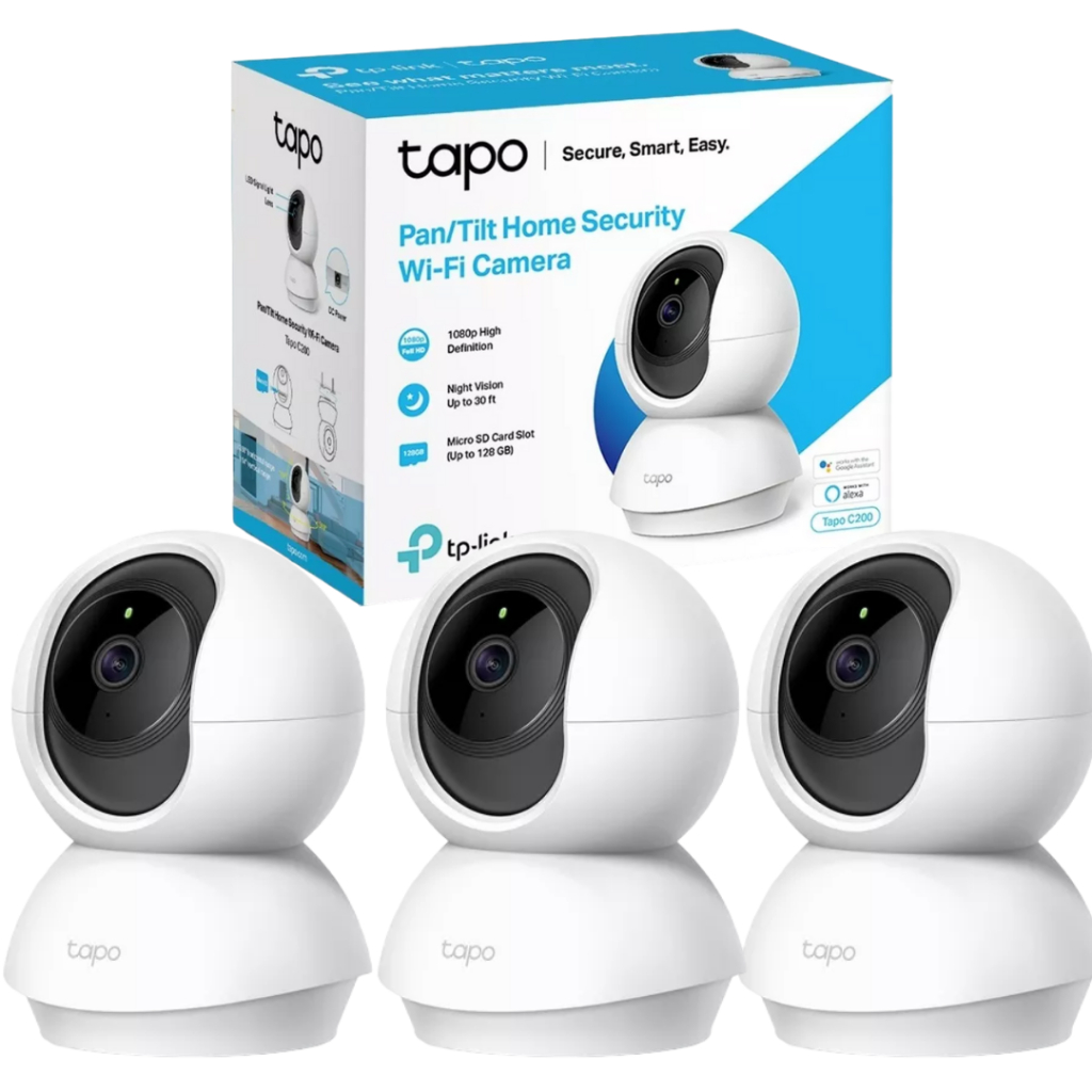 【３個セット】Tapo C200 1080P フルHD 防犯カメラ Kit 3 Câmera de Segurança Tapo Wi-fi 360º 1080P Full HD C200
