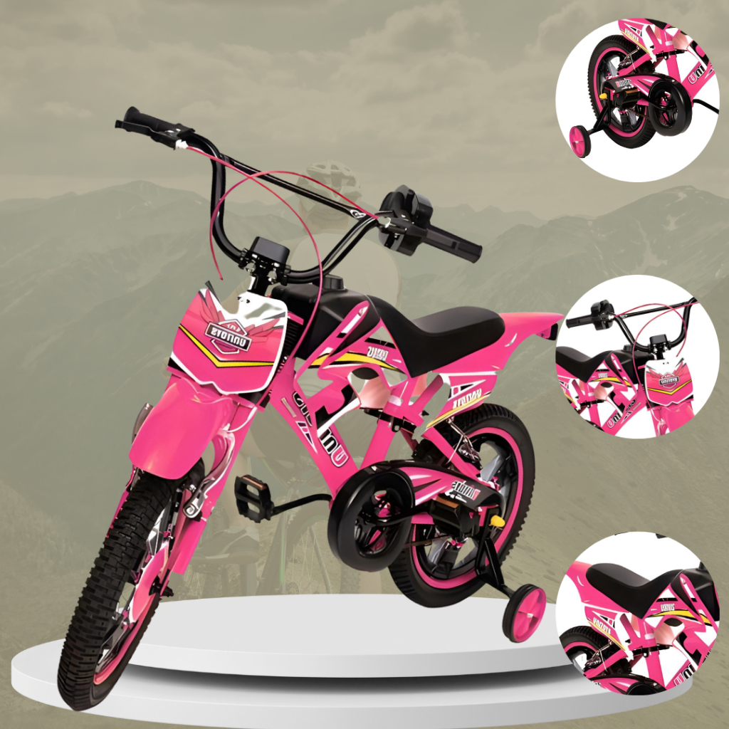 Bicicleta Infantil Moto Cross Unitoys R16 Freios V-Brake Imita