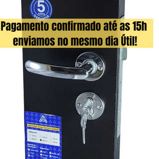 Fechadura para Porta de Madeira Aliança Externa Cromada Máquina 40mm