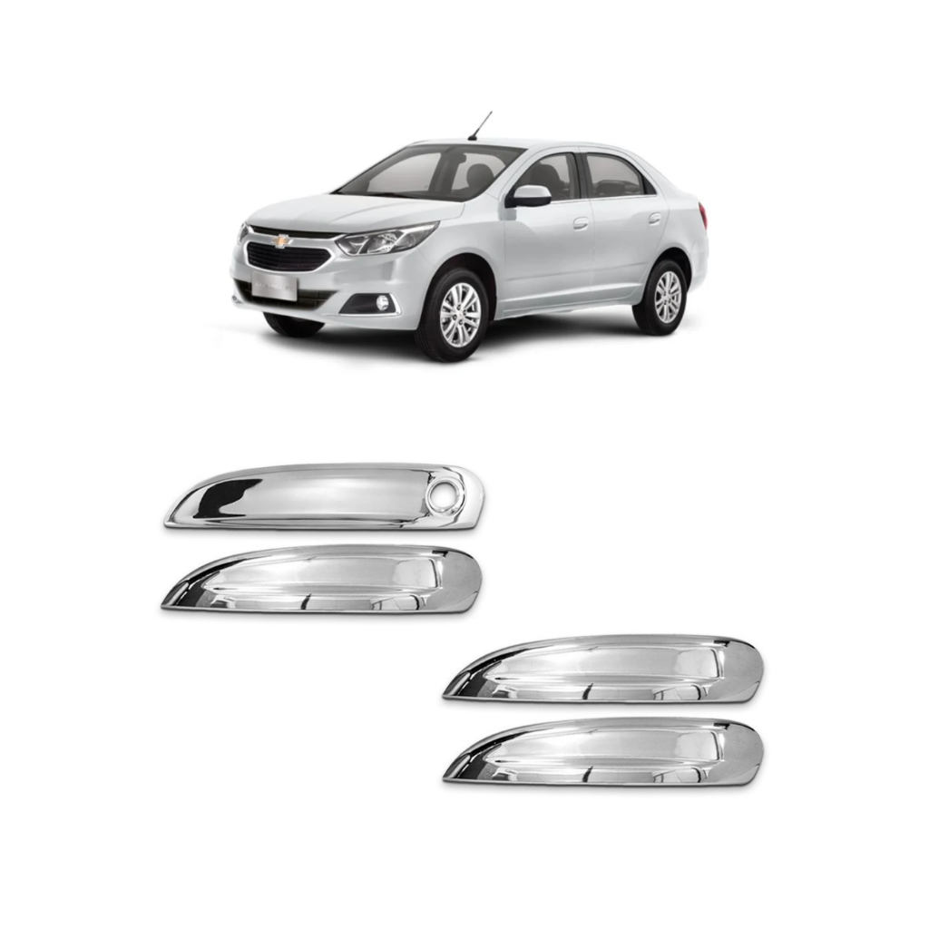Jogo de Aplique Macaneta Cromado Chevrolet Cobalt 2013 2014 2015 2016 ...