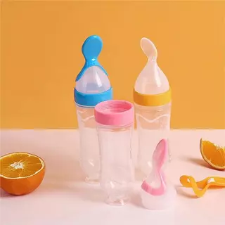Mamadeira Colher Dosadora de Silicone para Bebê