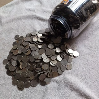 1 QUILO DE MOEDAS DO BRASIL EM MATERIAL INOX SUJAS
