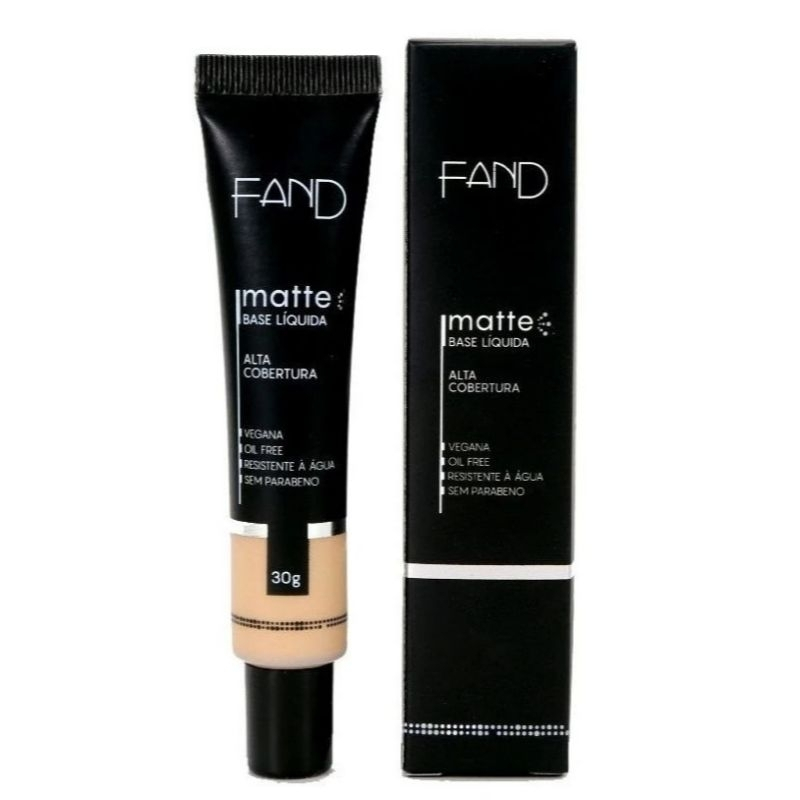Base Líquida Matte Fand Alta Cobertura Pele Mista e Oleosa | Shopee Brasil