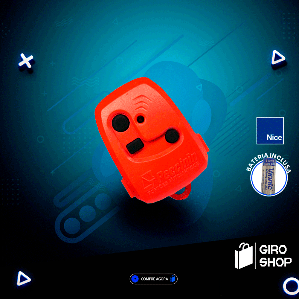 Controle Remoto Peccinin Nice Portão Eletrônico 3c 433mhz - Vermelho