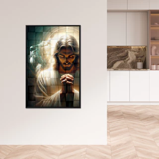 Quadro Jesus o Salvador de Judá Canvas c/ Moldura 63x93cm