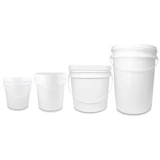Baldes de Plástico Todas as Litragens Atóxico com Tampa Hermética para Armazenamento Alimentos Bebidas Limpeza