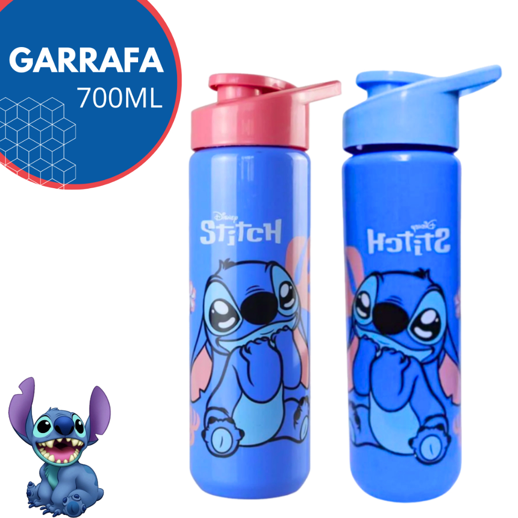 Squeeze Garrafa De Agua Lilo Stich Angel Stichic Stick Stic Motivacional Garrafinha Shopee Brasil