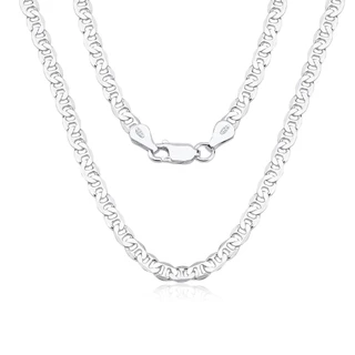 Corrente Masculina de Prata 925 Piastrine com 4mm em Oferta na Shopee
