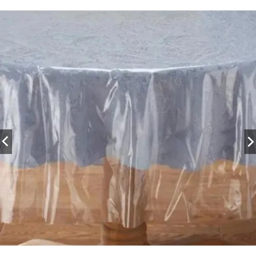Toalha De Mesa Redonda Plástico Transparente 1,40m Diâmetro