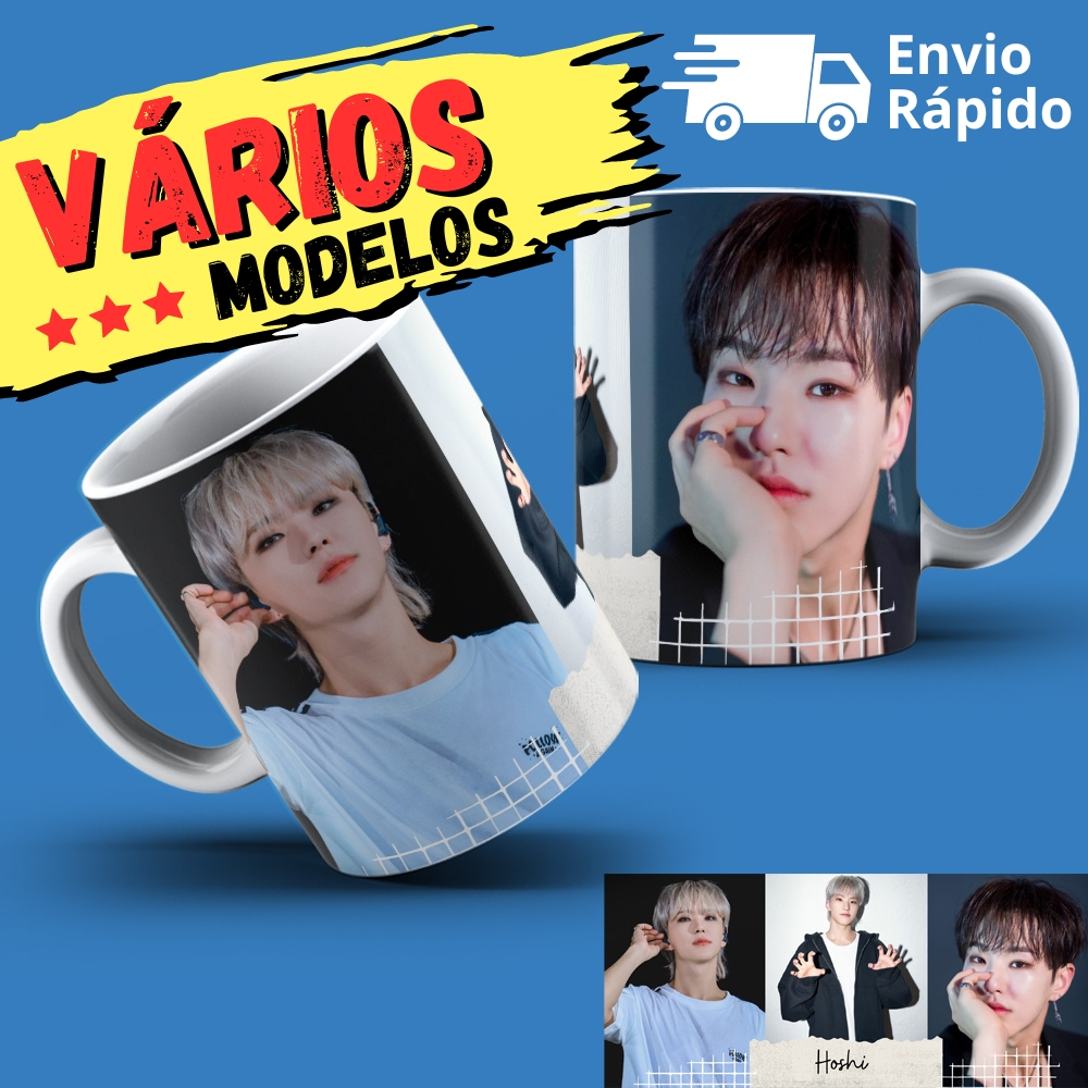 Caneca Hoshi Seventeen KPOP 10 Modelos | Shopee Brasil