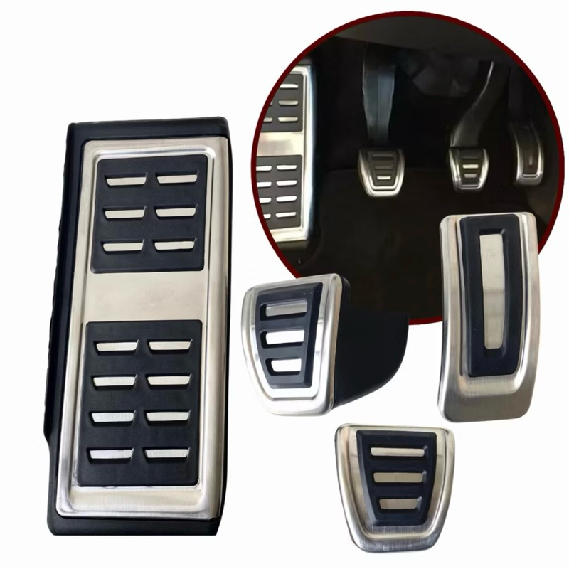Kit de Pedaleiras + Descanso de Pé para Gol, Polo, Up, Jetta, Bora, Golf e Virtus - Versão Manual