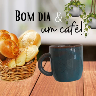 Caneca Rustica de Cerâmica para Chá Café Cappuccino Louças Cafeteria Confeitaria Restaurante Xícara