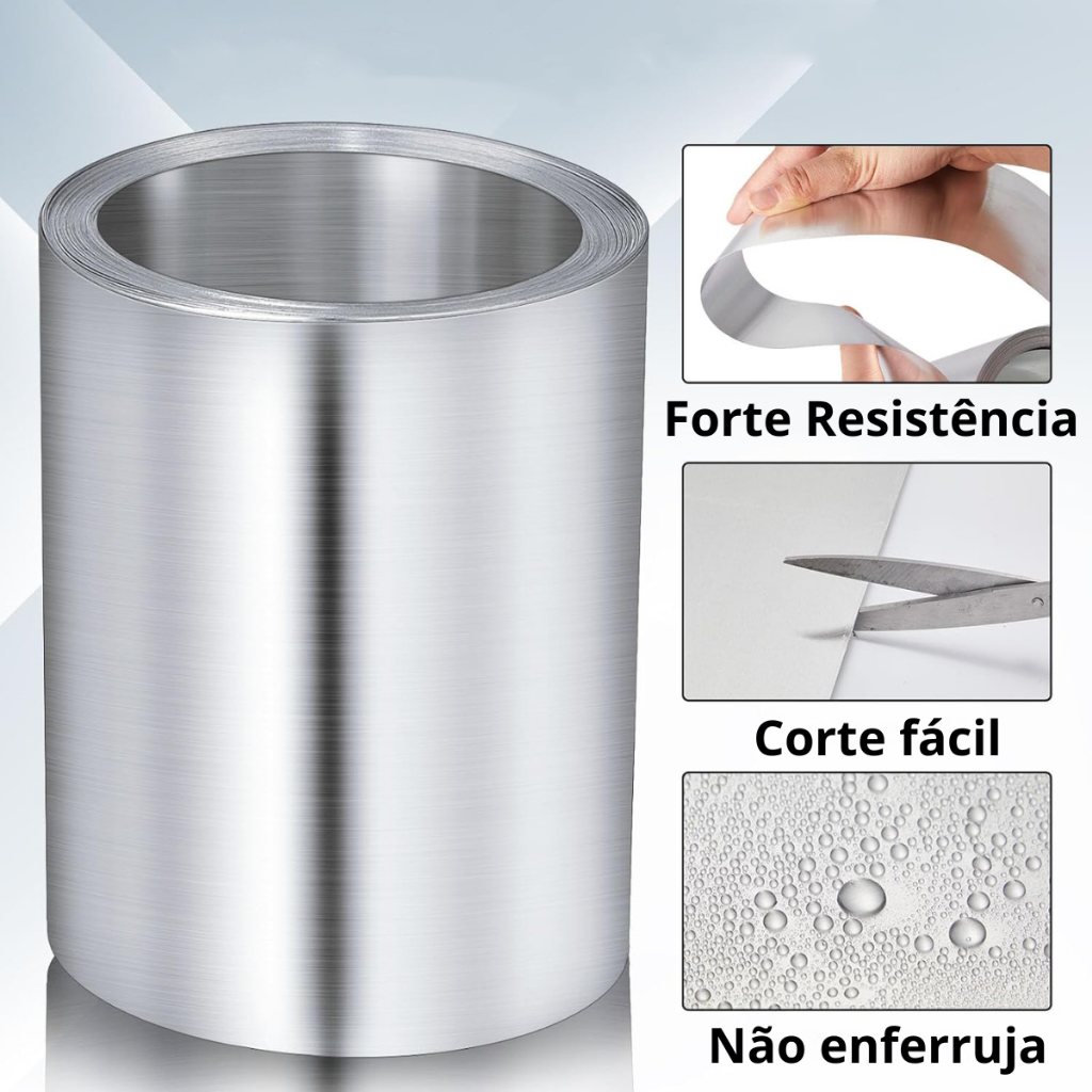 Chapa folha aluminio bobina 30cm x 5m calha rufo telhado construção artesanato 0,50mm
