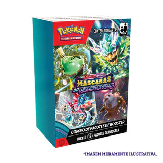 Combo de Pacotes EV6 Máscaras do Crepúsculo - Mini Display - Mini Box - Booster - Combo - Pokemon Tcg - COPAG
