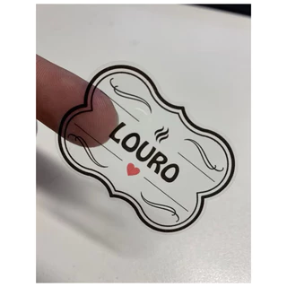 50 Adesivos no Vinil Transparente para Potes Organizadores Temperos Mantimentos 5x3,5cm
